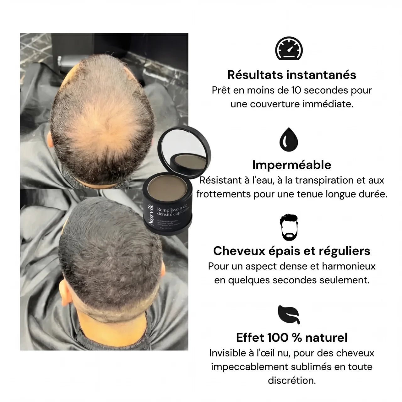 Novik - Poudre anti cheveux fins