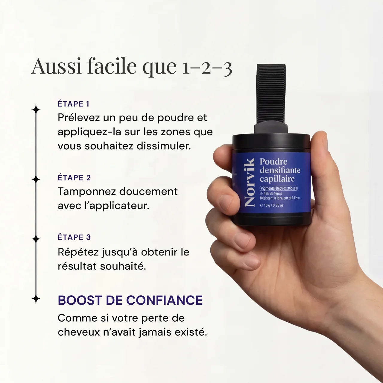 Novik - Poudre anti cheveux fins