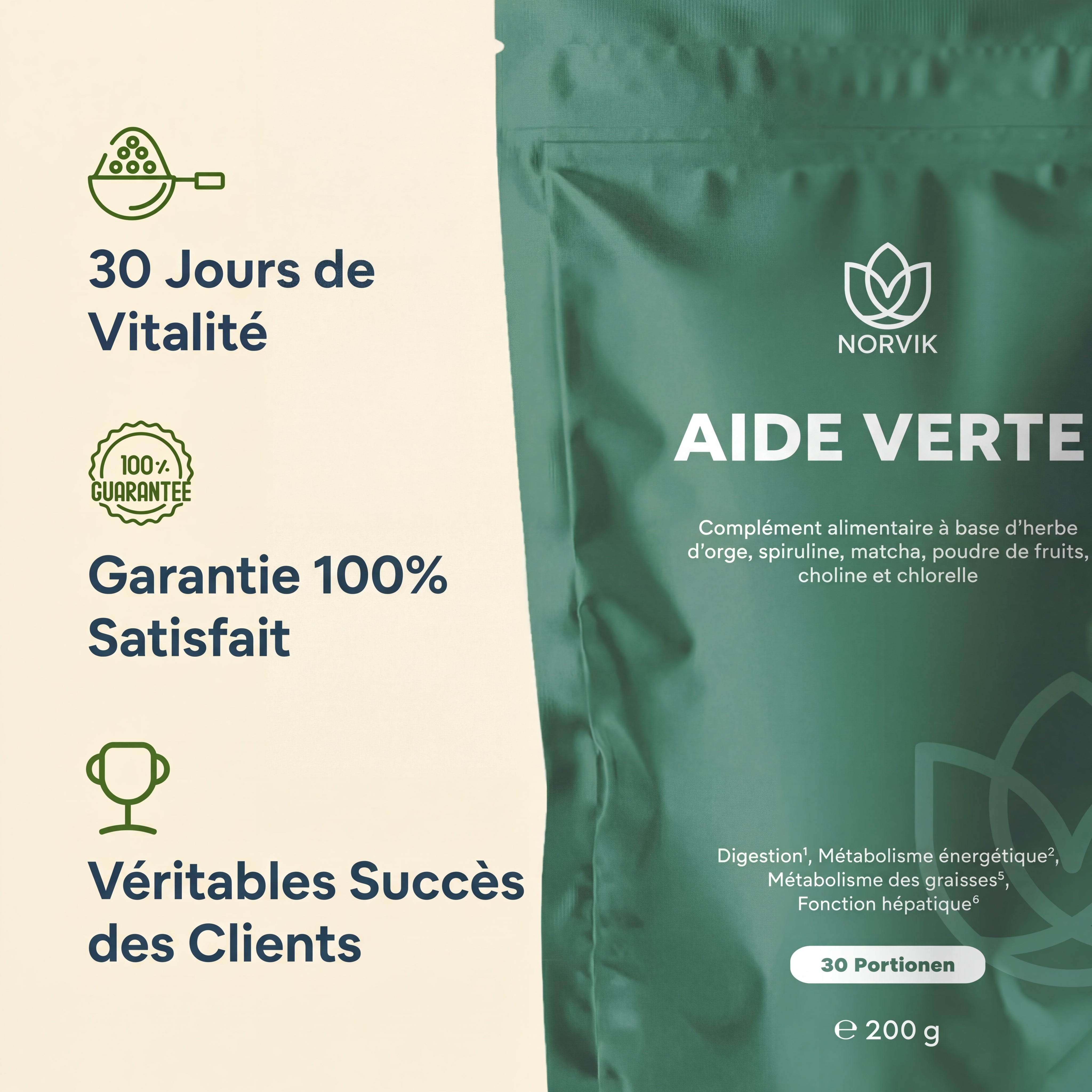 Aides Vertes - Complément alimentaire a base d'herbe.