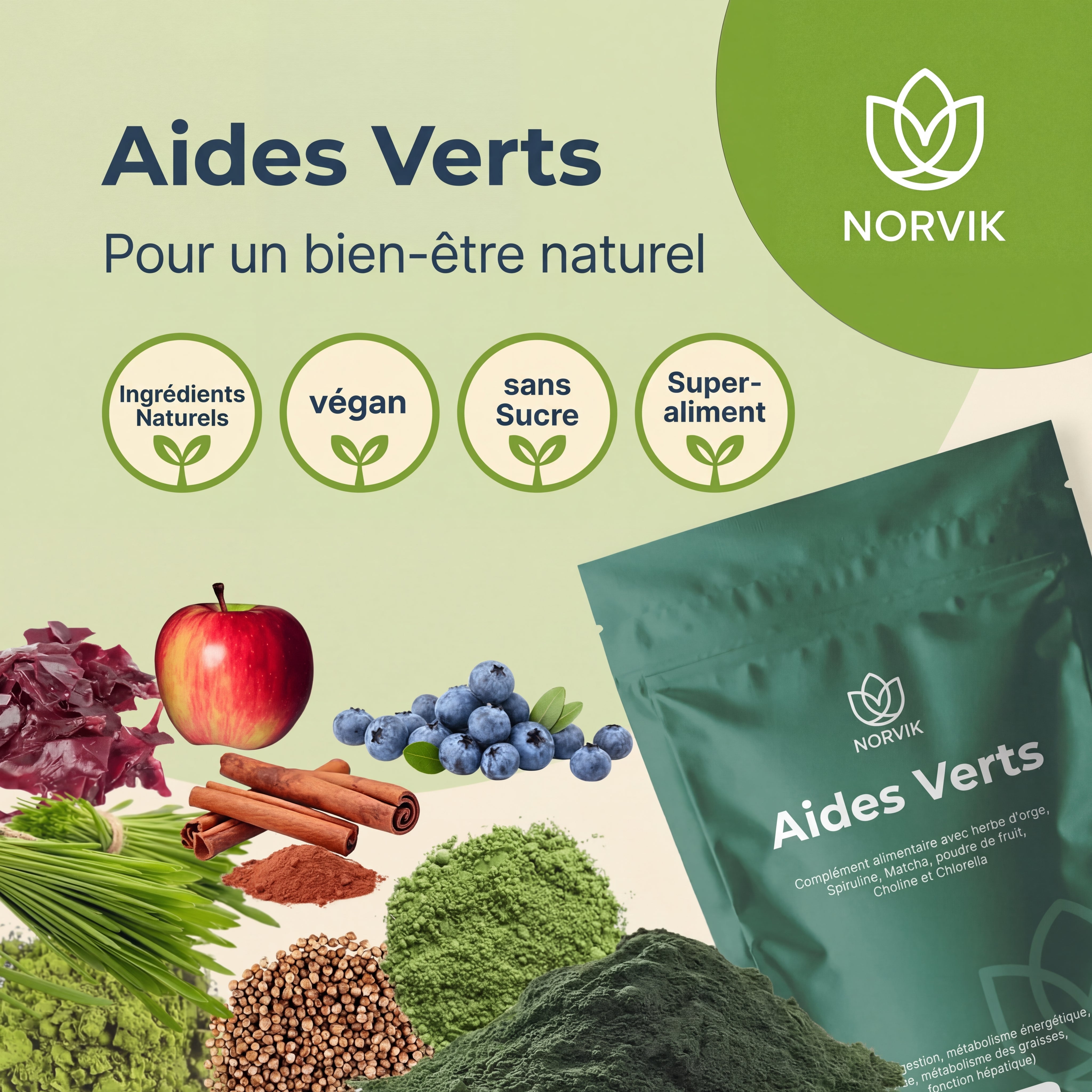 Aides Vertes - Complément alimentaire a base d'herbe.